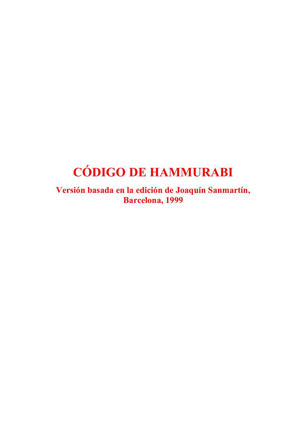 Código de Hammurabi